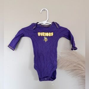NFL Purple Vikings Long-Sleeve Baby Bodysuit